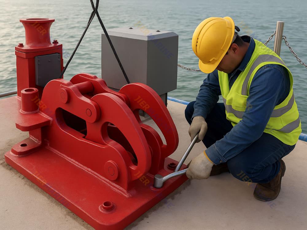 installazione del gancio a sgancio rapido