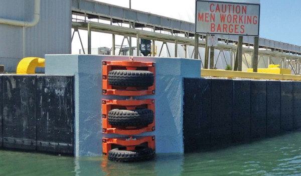 parafango a rullo nel molo