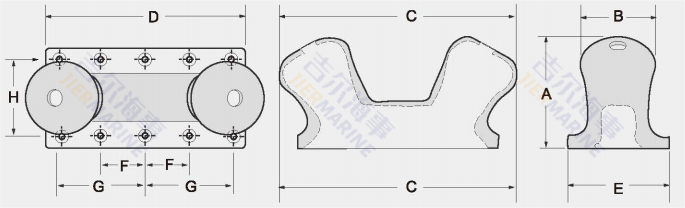Design del modello di bollard a doppia testa